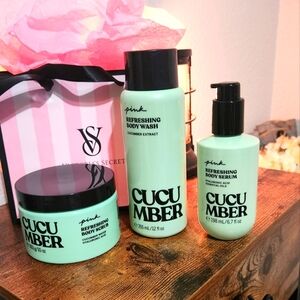 SOLD❣️Victoria's Secret -Pink Cucumber Body Care Set